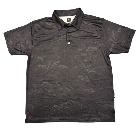 Greater Half Other - Greater Half Polo Men's‎ Large GH Activewear Camo Black Gray Short Sleeve